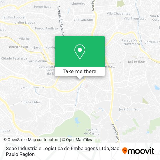 Mapa Sebe Indústria e Logistica de Embalagens Ltda