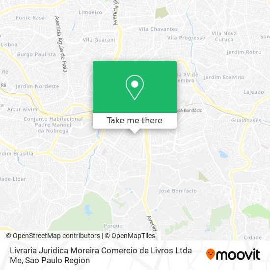 Mapa Livraria Juridica Moreira Comercio de Livros Ltda Me