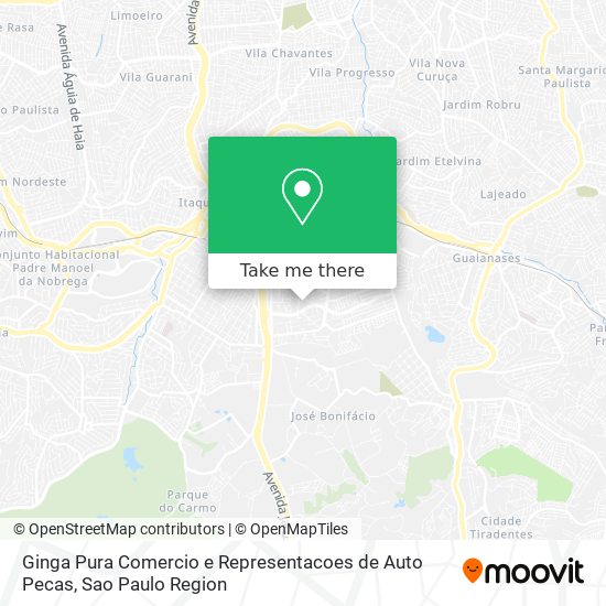 Ginga Pura Comercio e Representacoes de Auto Pecas map