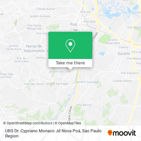 UBS Dr. Cypriano Monaco Jd Nova Poá map