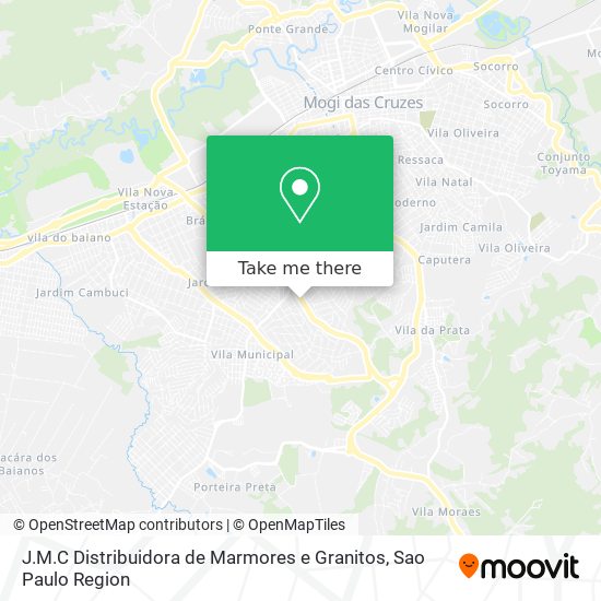 Mapa J.M.C Distribuidora de Marmores e Granitos