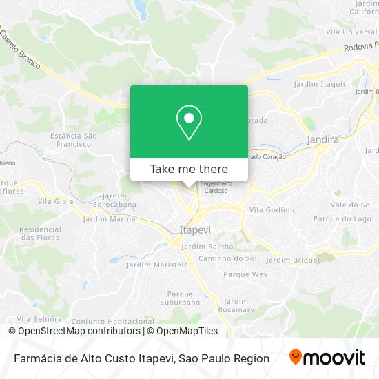 Farmácia de Alto Custo Itapevi map