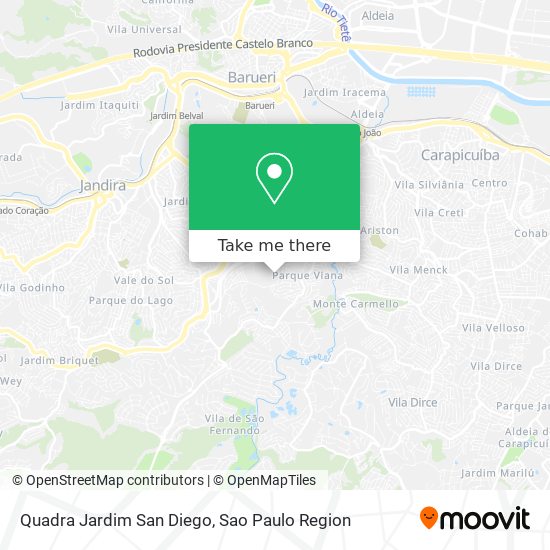 Quadra Jardim San Diego map