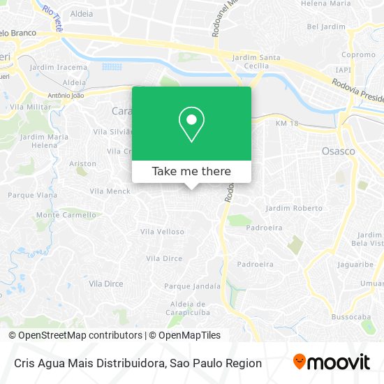 Cris Agua Mais Distribuidora map