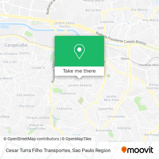 Cesar Turra Filho Transportes map
