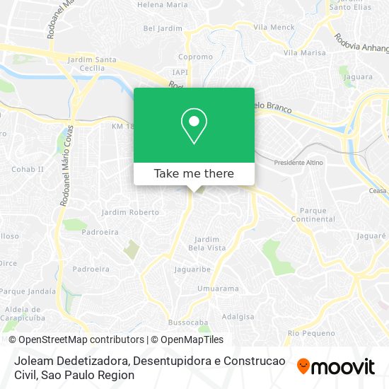 Joleam Dedetizadora, Desentupidora e Construcao Civil map