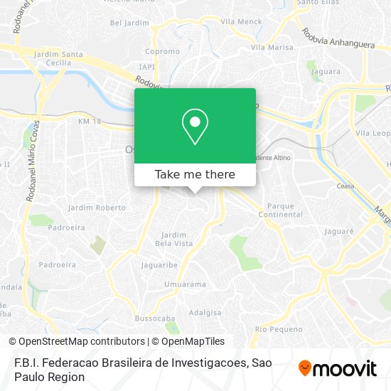 Mapa F.B.I. Federacao Brasileira de Investigacoes