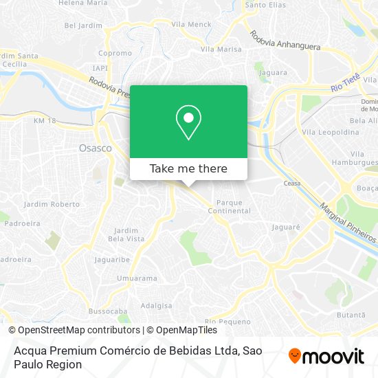 Acqua Premium Comércio de Bebidas Ltda map