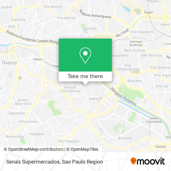 Sena's Supermercados map