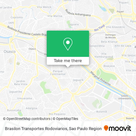 Brasilon Transportes Rodoviarios map