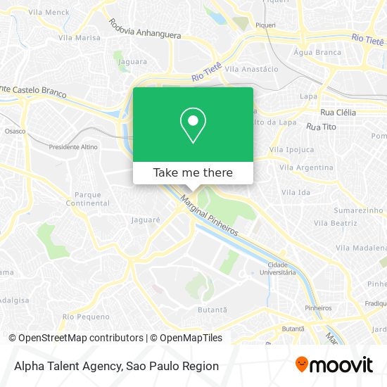 Mapa Alpha Talent Agency