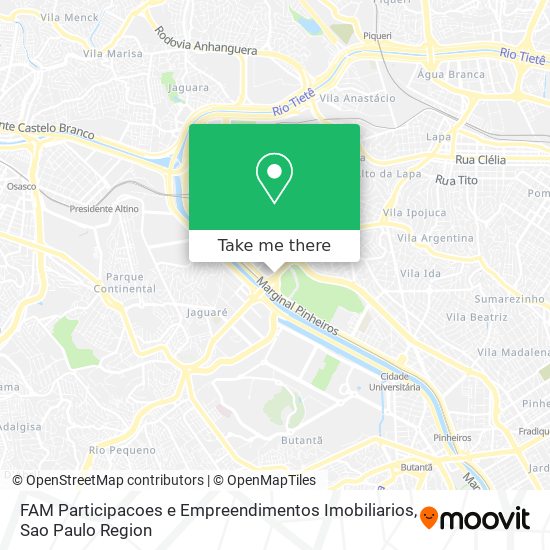 Mapa FAM Participacoes e Empreendimentos Imobiliarios