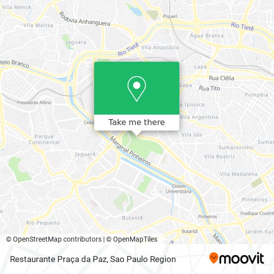 Mapa Restaurante Praça da Paz