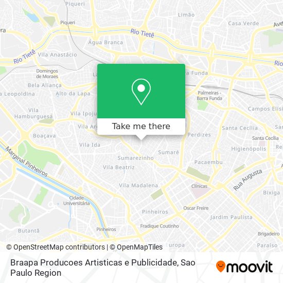 Mapa Braapa Producoes Artisticas e Publicidade