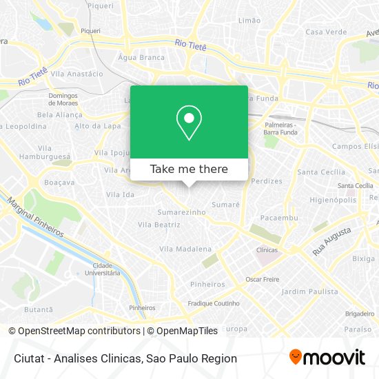 Ciutat - Analises Clinicas map