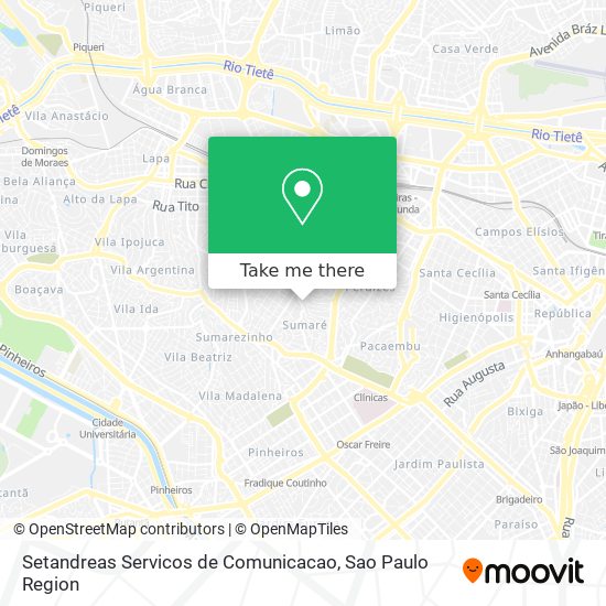 Mapa Setandreas Servicos de Comunicacao