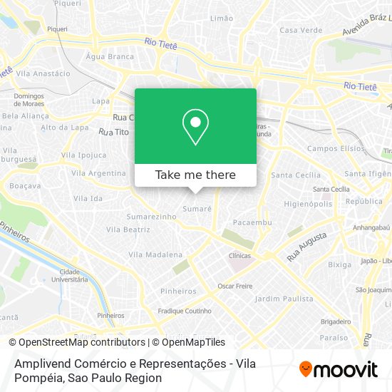 Amplivend Comércio e Representações - Vila Pompéia map