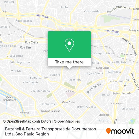 Mapa Buzaneli & Ferreira Transportes de Documentos Ltda