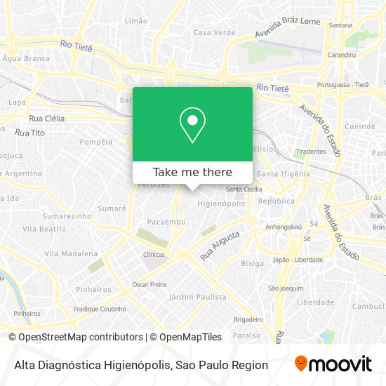 Alta Diagnóstica Higienópolis map