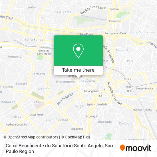 Mapa Caixa Beneficente do Sanatório Santo Angelo