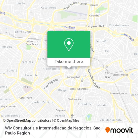 Mapa Wiv Consultoria e Intermediacao de Negocios