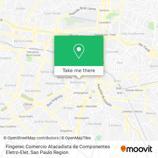 Fingerec Comercio Atacadista de Componentes Eletro-Elet map