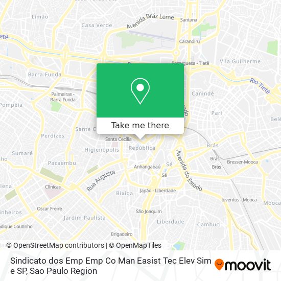 Sindicato dos Emp Emp Co Man Easist Tec Elev Sim e SP map