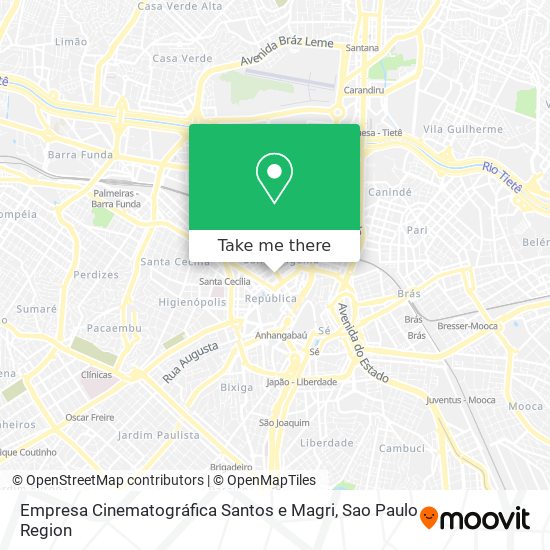 Mapa Empresa Cinematográfica Santos e Magri