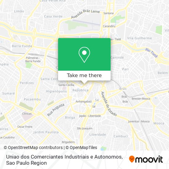 Uniao dos Comerciantes Industriais e Autonomos map