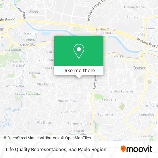Life Quality Representacoes map