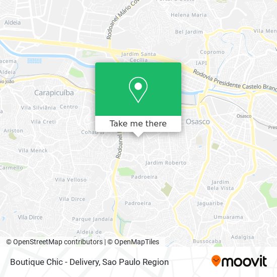 Boutique Chic - Delivery map
