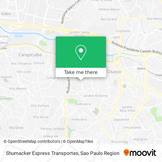 Mapa Shumacker Express Transportes