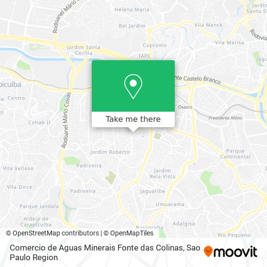 Comercio de Aguas Minerais Fonte das Colinas map