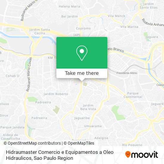 Hidraumaster Comercio e Equipamentos a Oleo Hidraulicos map