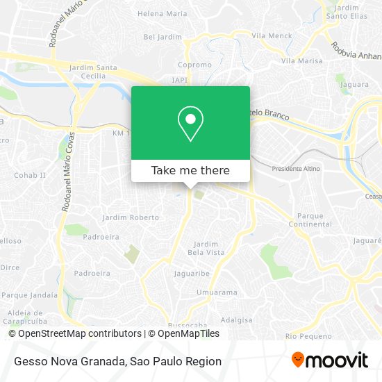 Gesso Nova Granada map