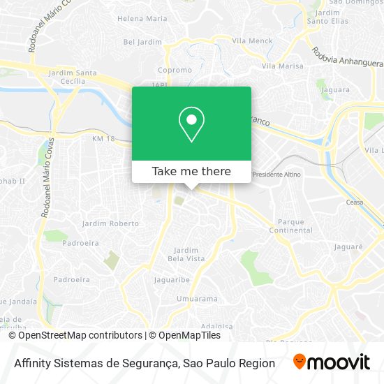 Affinity Sistemas de Segurança map