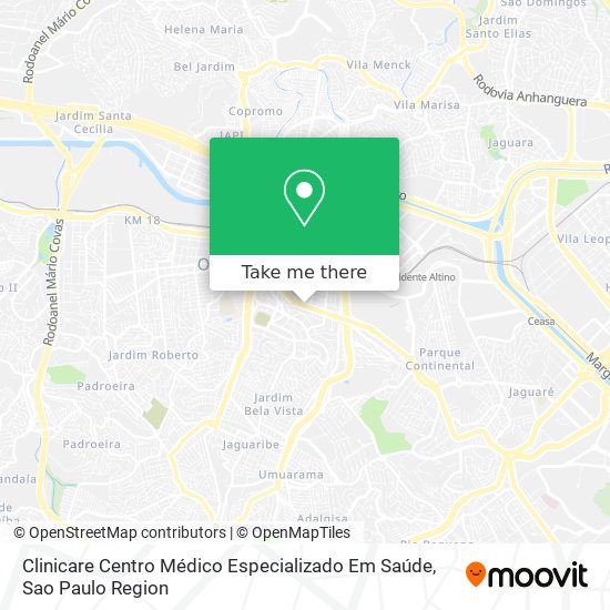 Clinicare Centro Médico Especializado Em Saúde map