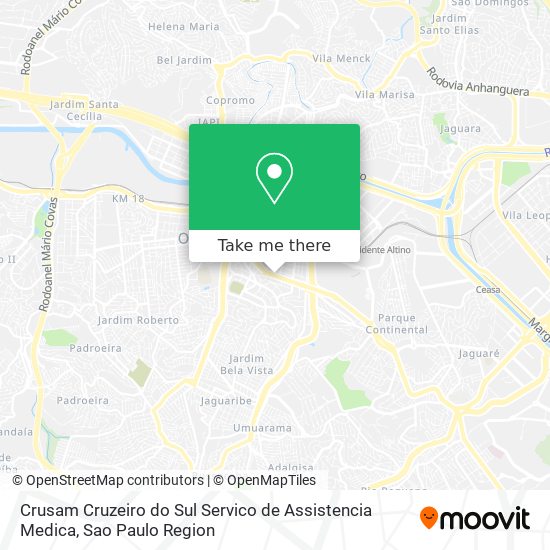 Crusam Cruzeiro do Sul Servico de Assistencia Medica map