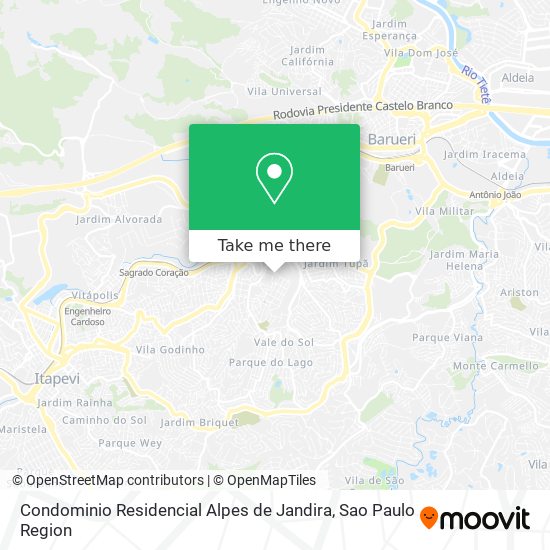 Condominio Residencial Alpes de Jandira map