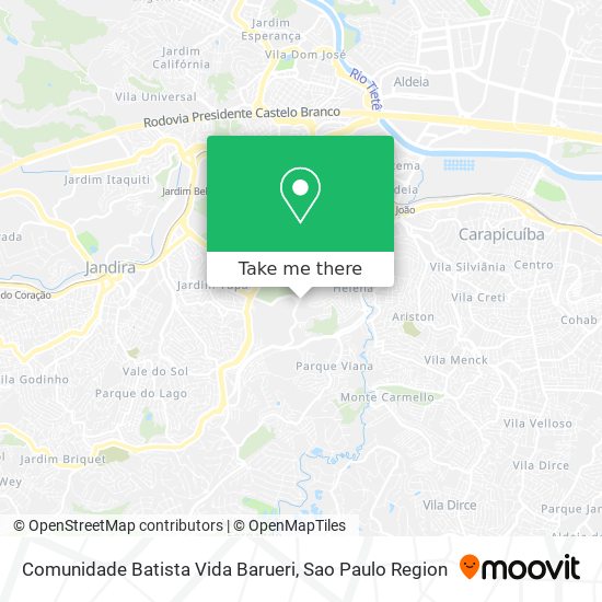 Comunidade Batista Vida Barueri map