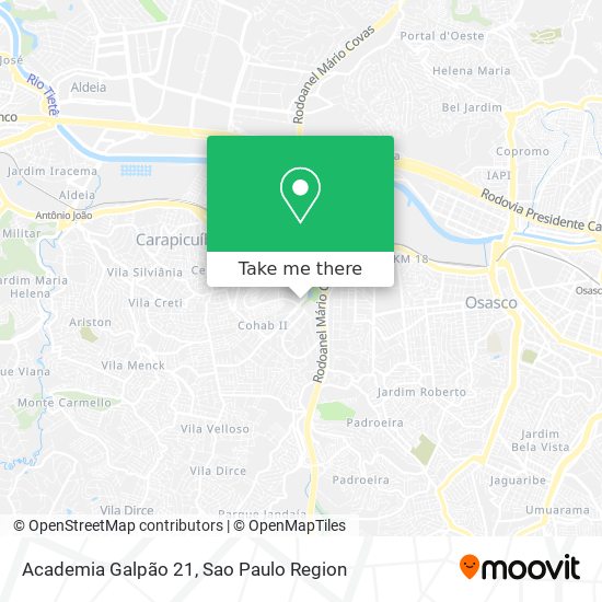 Academia Galpão 21 map
