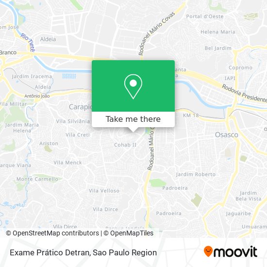 Exame Prático Detran map