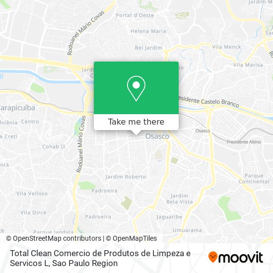 Mapa Total Clean Comercio de Produtos de Limpeza e Servicos L