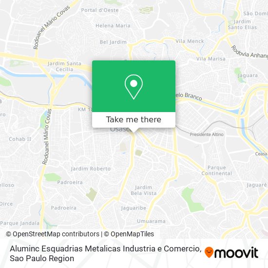 Aluminc Esquadrias Metalicas Industria e Comercio map