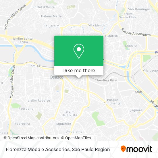 Mapa Florenzza Moda e Acessórios