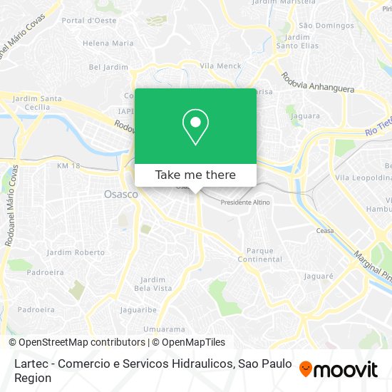 Lartec - Comercio e Servicos Hidraulicos map