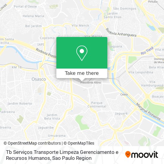 Tb Serviços Transporte Limpeza Gerenciamento e Recursos Humanos map