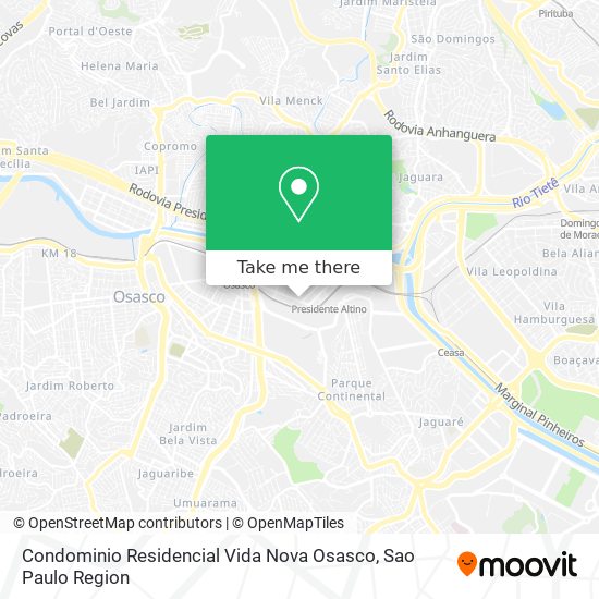 Condominio Residencial Vida Nova Osasco map