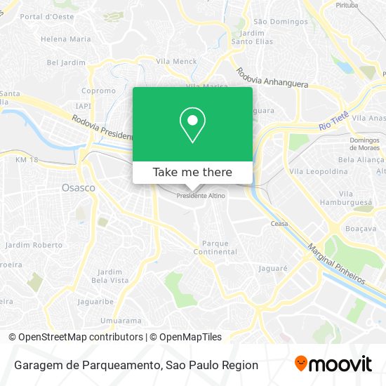 Garagem de Parqueamento map