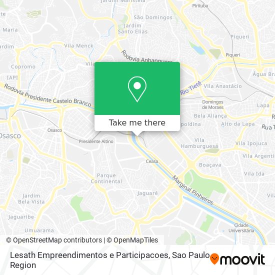 Mapa Lesath Empreendimentos e Participacoes